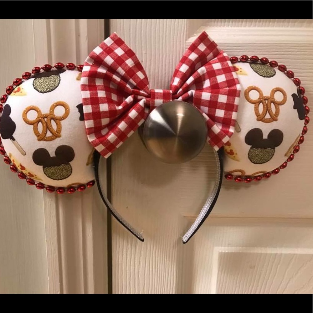 Amazing Disney snacks Ears! Gingham bow!